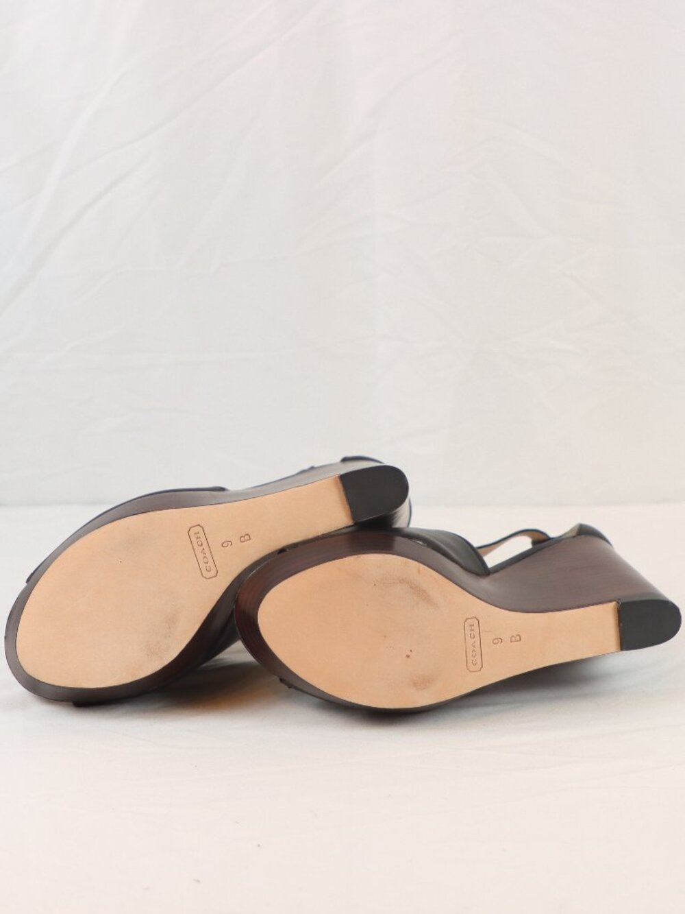 Coach Size 9 Black Platform Wedges - Picture 5 of 5